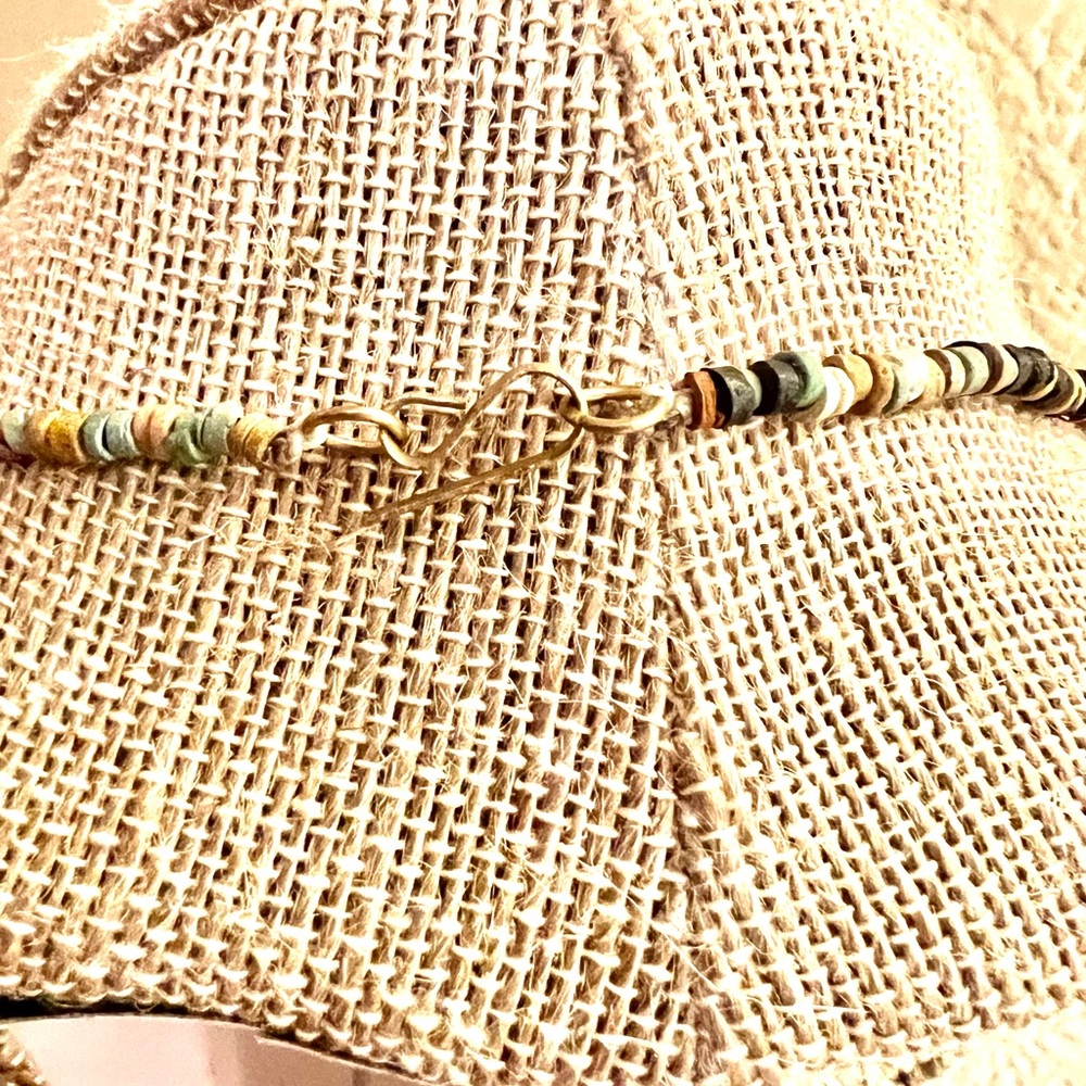 RARE Vintage Egyptian Revival Faience Bead Collar Necklace - Picture 5 of 7